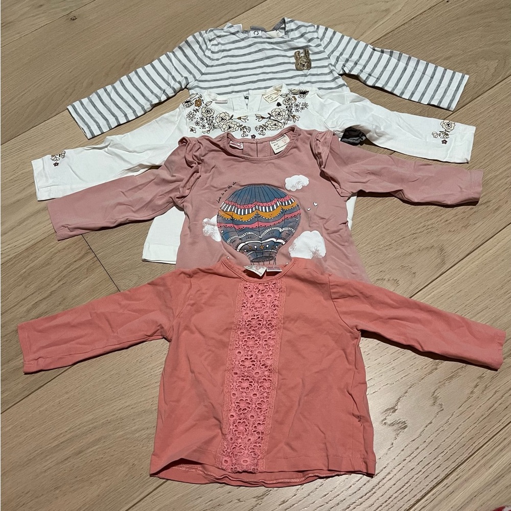 4 Zara Babygirl long sleeves shirt